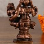 Pure Copper Relaxed Sita Ram Idol | 4" (10.2 cm) Height | 0.45 kg Premium Sacred Art | Serene Divine Couple | Traditional Temple Grade Murti